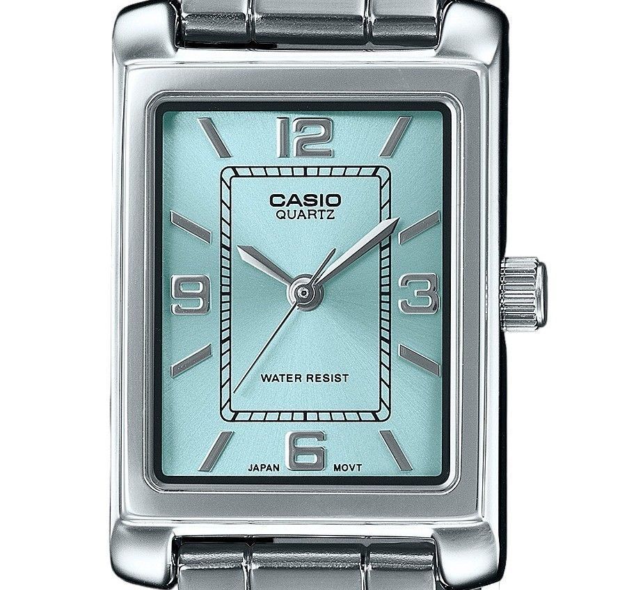 Casio Standard Analog Stainless Steel Aqua Blue Dial Quartz LTP-1234DD-2A Women's Watch
