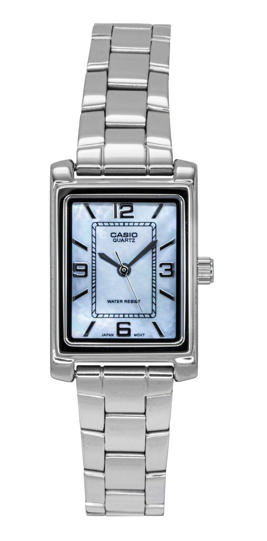 Casio Standard Analog Stainless Steel Mother Of Pearl Dial Quartz LTP-1234DS-2A Women's Watch