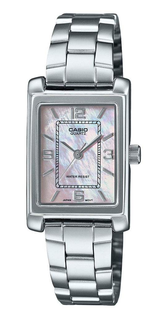 Casio Standard Analog Stainless Steel Mother Of Pearl Dial Quartz LTP-1234DS-4A Women's Watch
