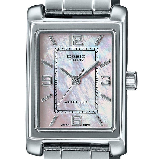 Casio Standard Analog Stainless Steel Mother Of Pearl Dial Quartz LTP-1234DS-4A Women's Watch