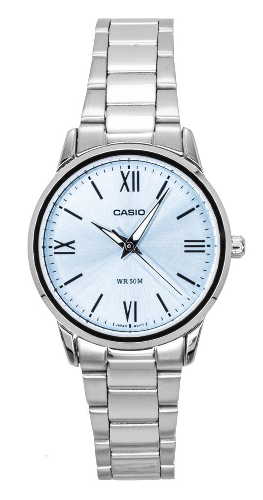Casio Analog Stainless Steel Mint Blue Dial Quartz LTP-1303DD-2AV Women's Watch
