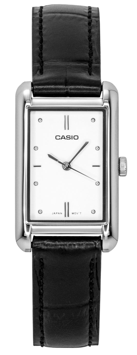 Casio Analog Leather Strap Silver Dial Quartz LTP-B171L-7A1 Women's Watch