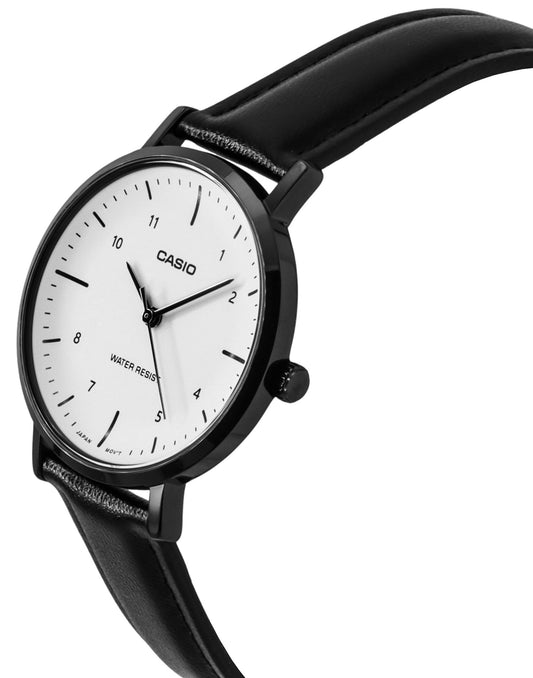 Casio Standard Analog Leather Strap White Dial Quartz LTP-VT03BL-7B Women's Watch