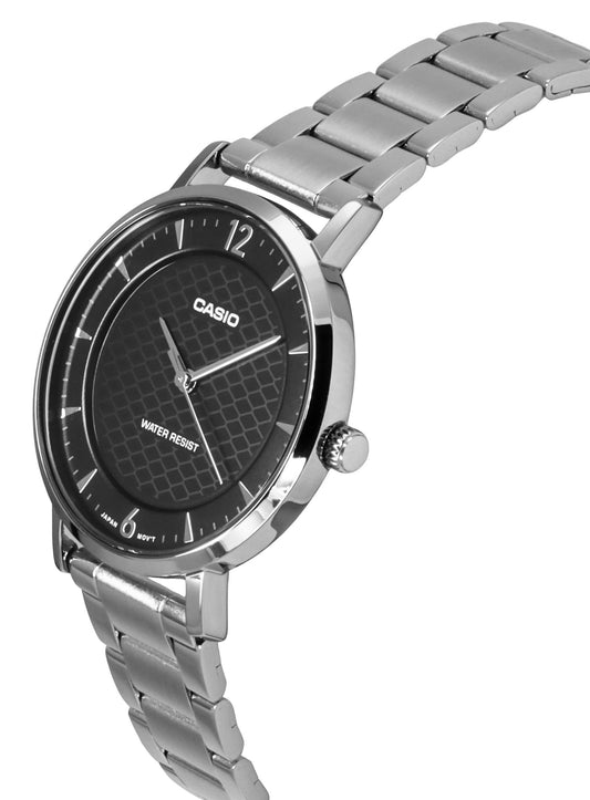 Casio Standard Analog Stainless Steel Black Dial Quartz LTP-VT04D-1A Women's Watch