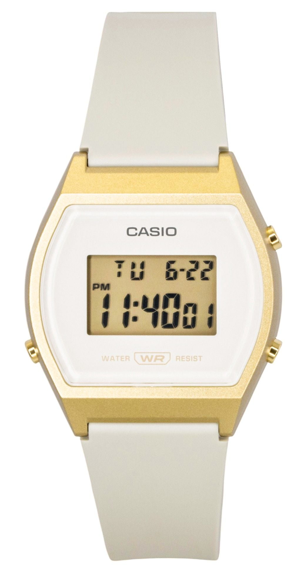 Casio Digital Resin Strap Cream Dial Quartz LW-204-9A Unisex Watch