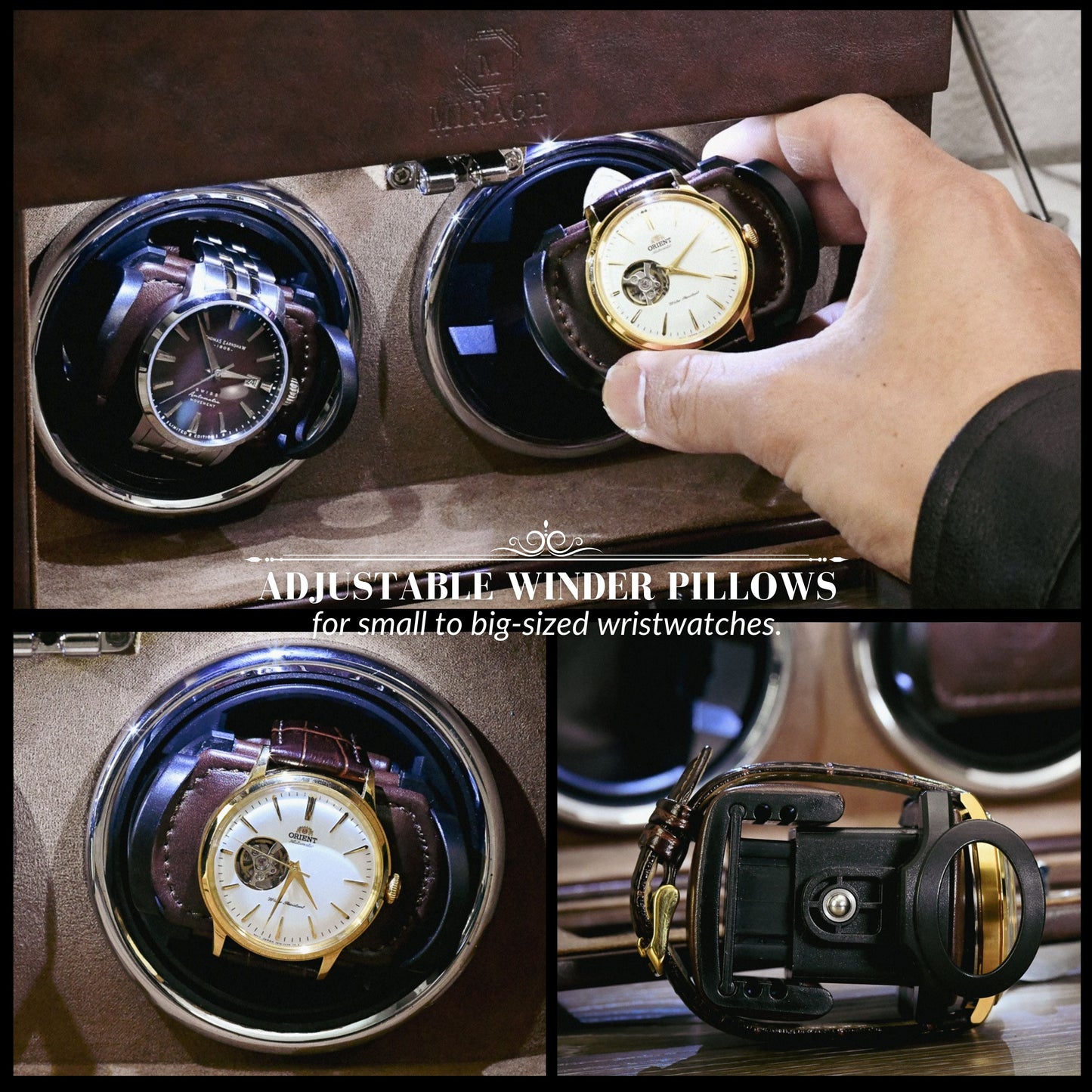 Luxury Watch Winder Box - Coffee Brown