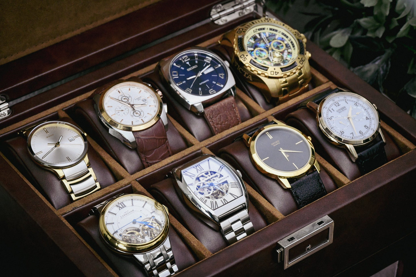 Luxury Watch Winder Box - Coffee Brown
