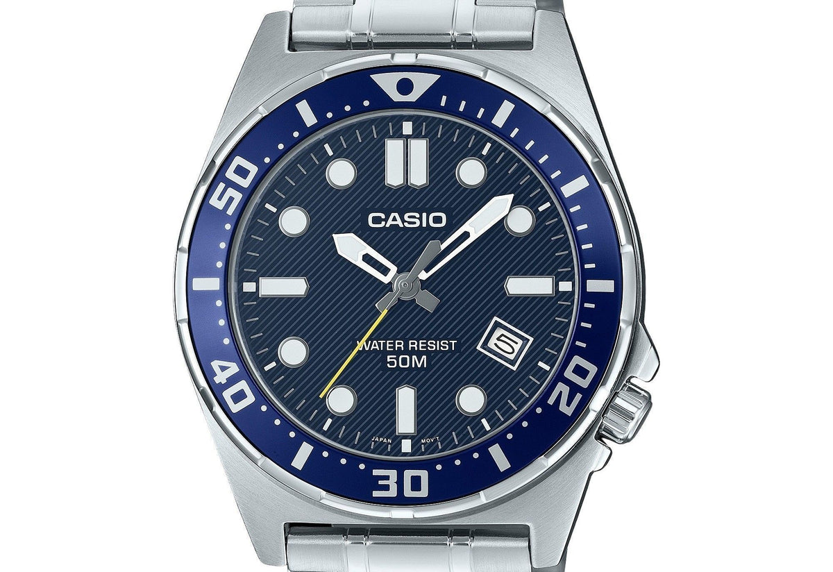 Casio Standard Analog Stainless Steel Blue Dial Quartz MTD-135D-2AV Men's Watch