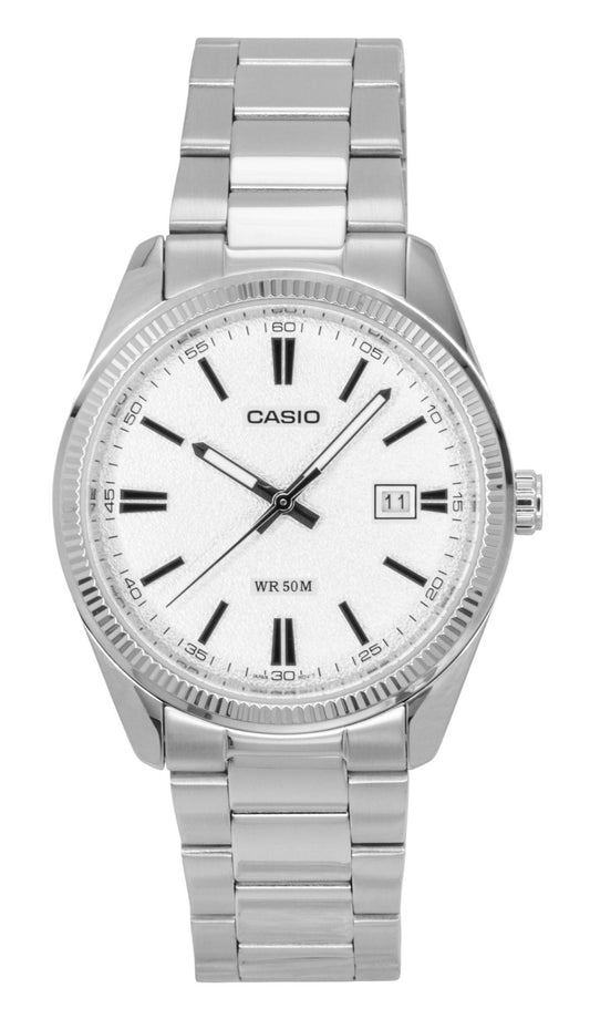 Casio Standard Analog Stainless Steel White Dial Quartz MTP-1302DA-7AV Unisex Watch