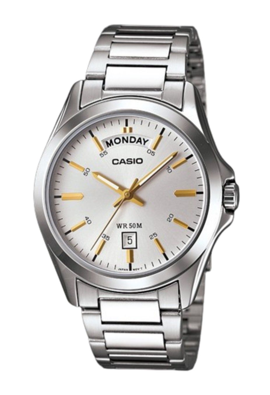 Casio Classic Analog Stainless Steel Silver Dial Quartz MTP-1370D-7A2 Men's Watch
