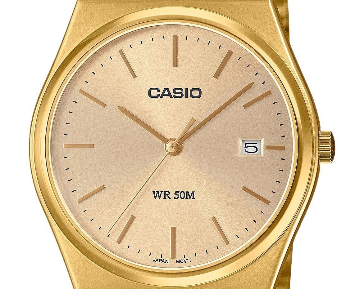 Casio Standard Analog Gold Tone Stainless Steel Gold Dial Quartz MTP-B145G-9AV Unisex Watch