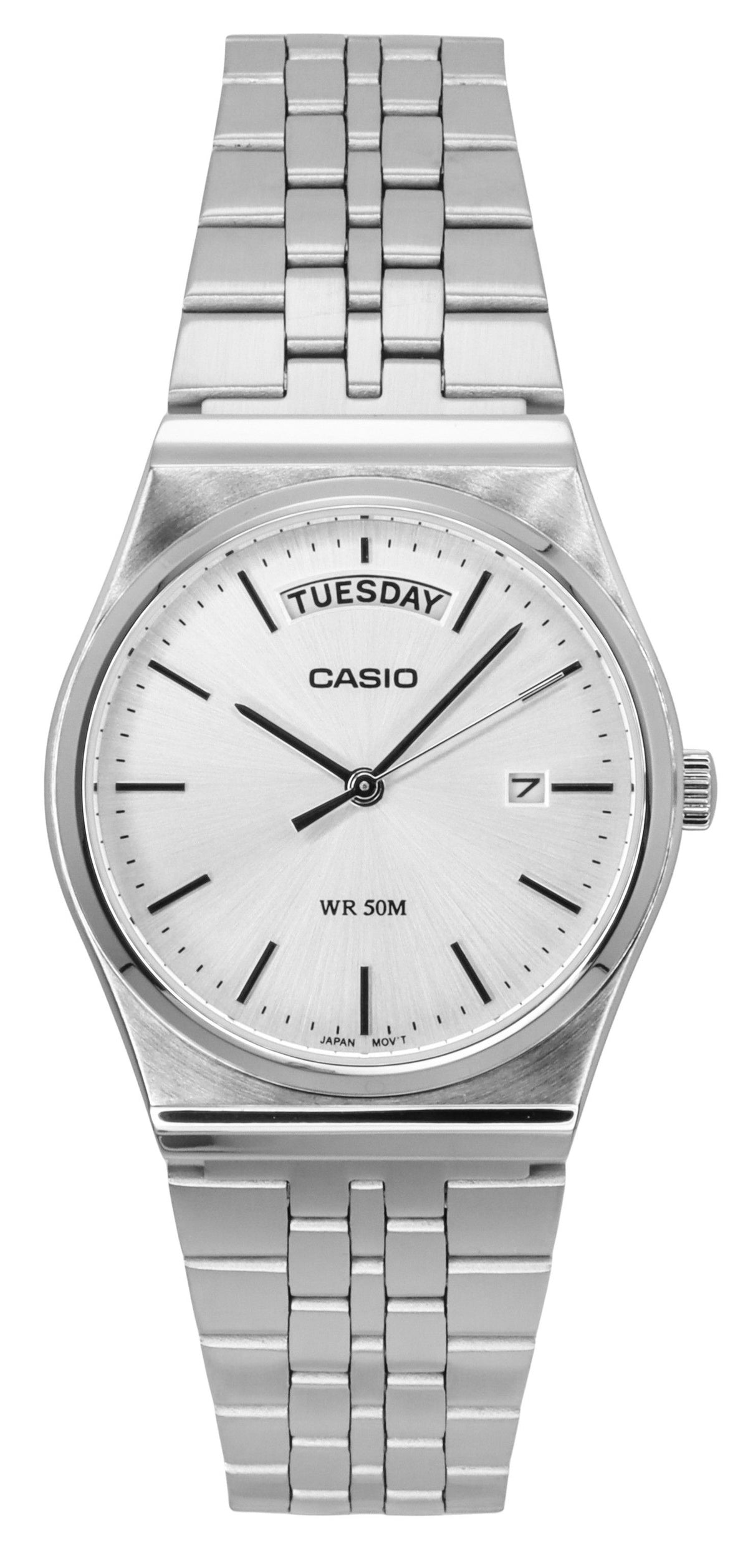 Casio Standard Analog Stainless Steel Silver Dial Quartz MTP-B146D-7AV Men's Watch