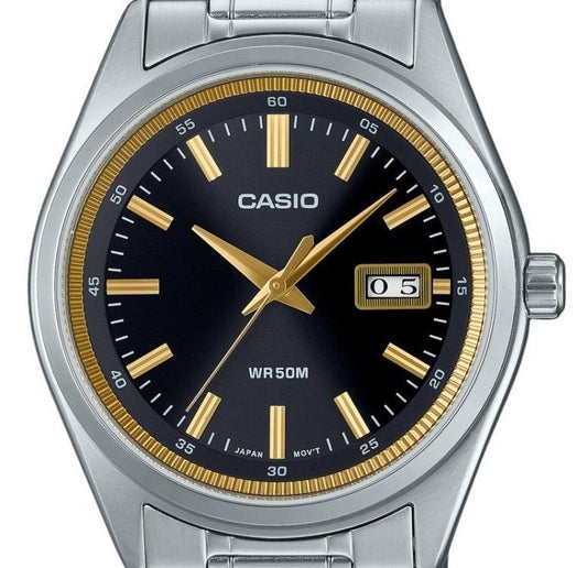 Casio Standard Analog Stainless Steel Black Dial Quartz MTP-B180D-1A2V Men's Watch