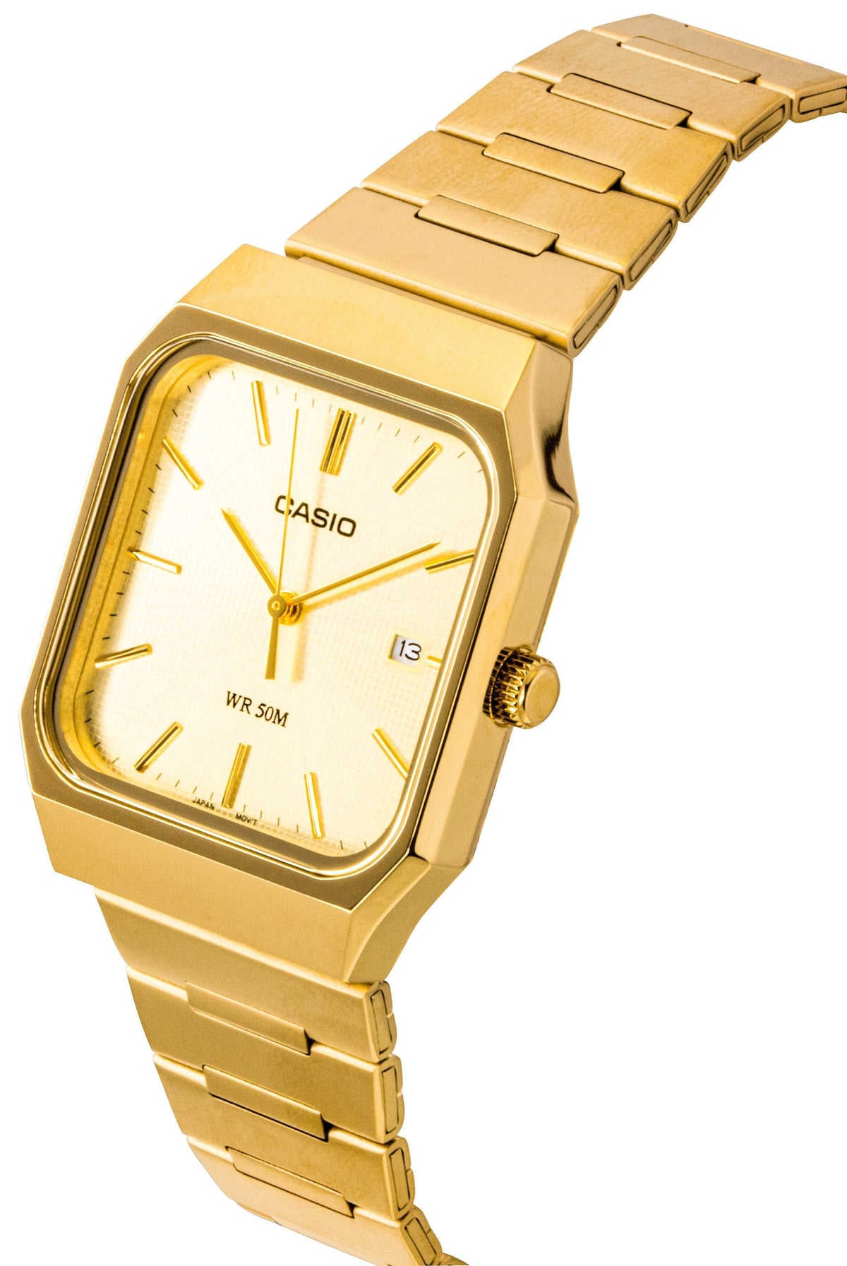 Casio Standard Analog Stainless Steel Gold Dial Quartz MTP-B185G-9AV Men's Watch
