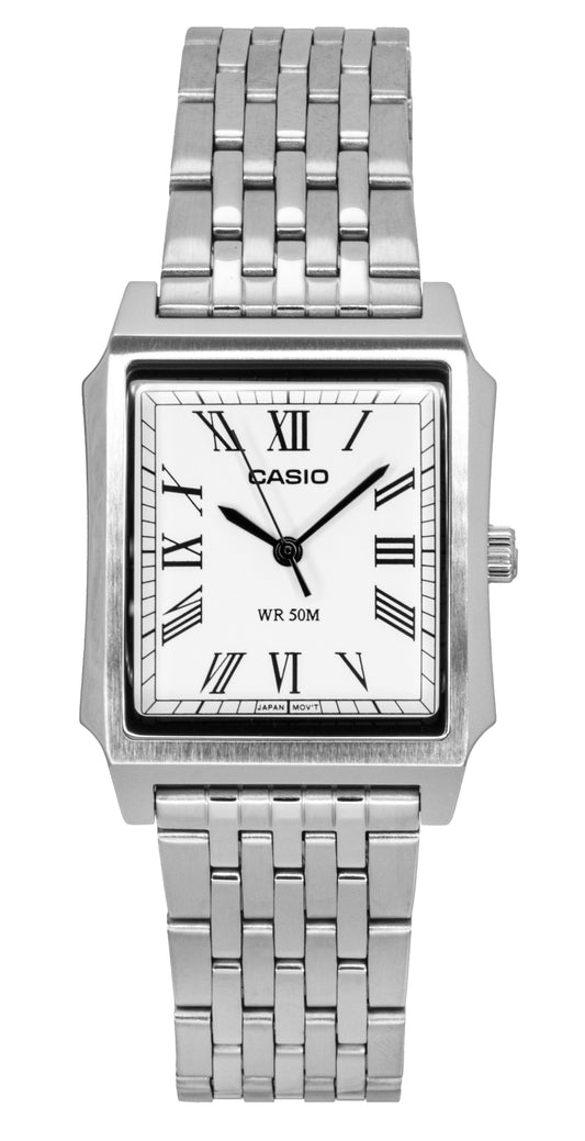 Casio Standard Analog Stainless Steel White Dial Quartz MTP-B190D-7BV Men's Watch