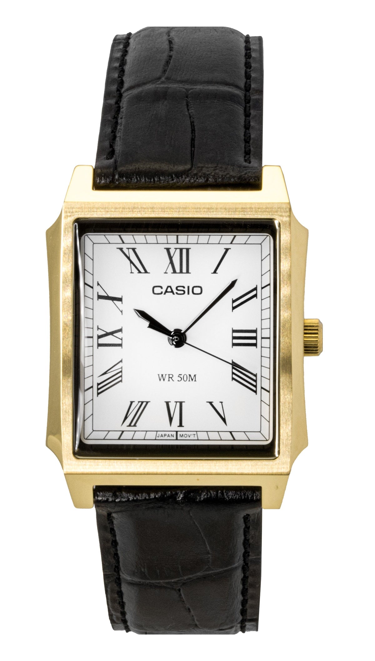 Casio Standard Analog Leather Strap White Dial Quartz MTP-B190GL-7BV Men's Watch