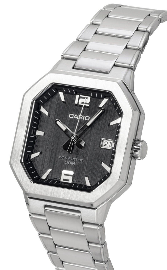 Casio Analog Stainless Steel Black Dial Quartz MTP-B195D-1AV Men's Watch
