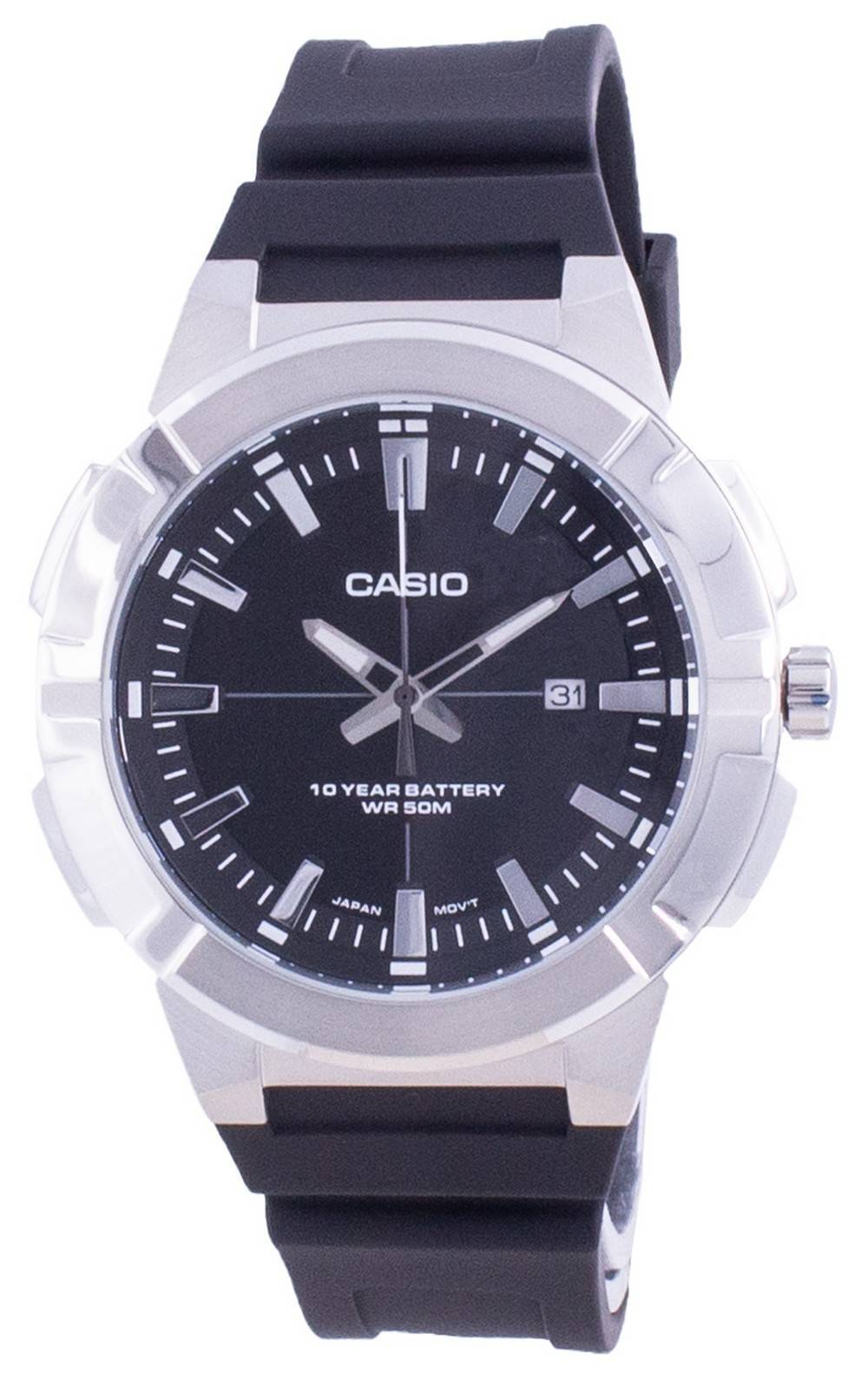 Casio Analog Black Dial Resin Strap MTP-E172-1A MTPE172-1 Men's Watch