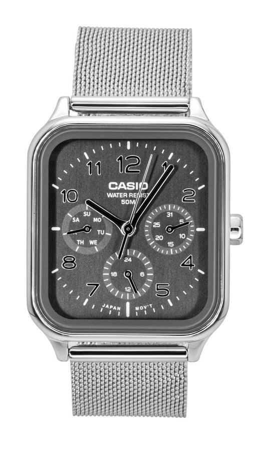 Casio Standard Analog Stainless Steel Grey Dial Quartz MTP-M306M-8AV Men's Watch