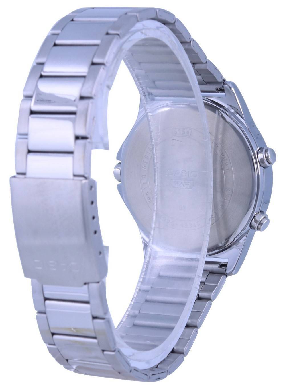 Casio Analog Digital Black Dial Stainless Steel MTP-VC01D-1E MTPVC01D-1 Men's Watch