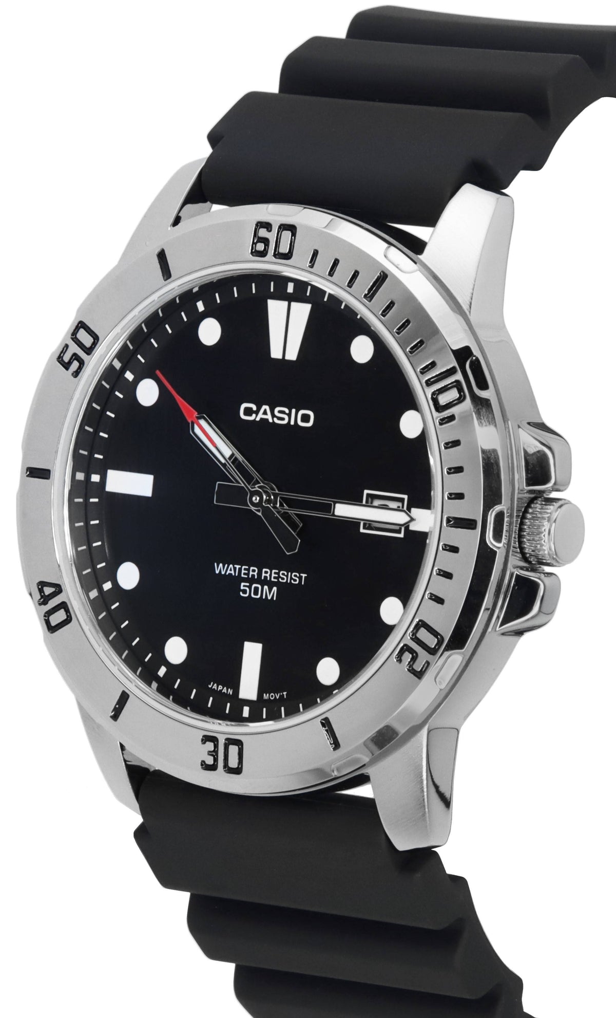 Casio Standard Analog Resin Strap Black Dial Quartz MTP-VD01-1E MTPVD01-1E Men's Watch