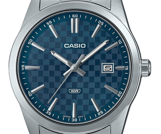 Casio Standard Analog Stainless Steel Blue Dial Quartz MTP-VD03D-2A2 Men's Watch