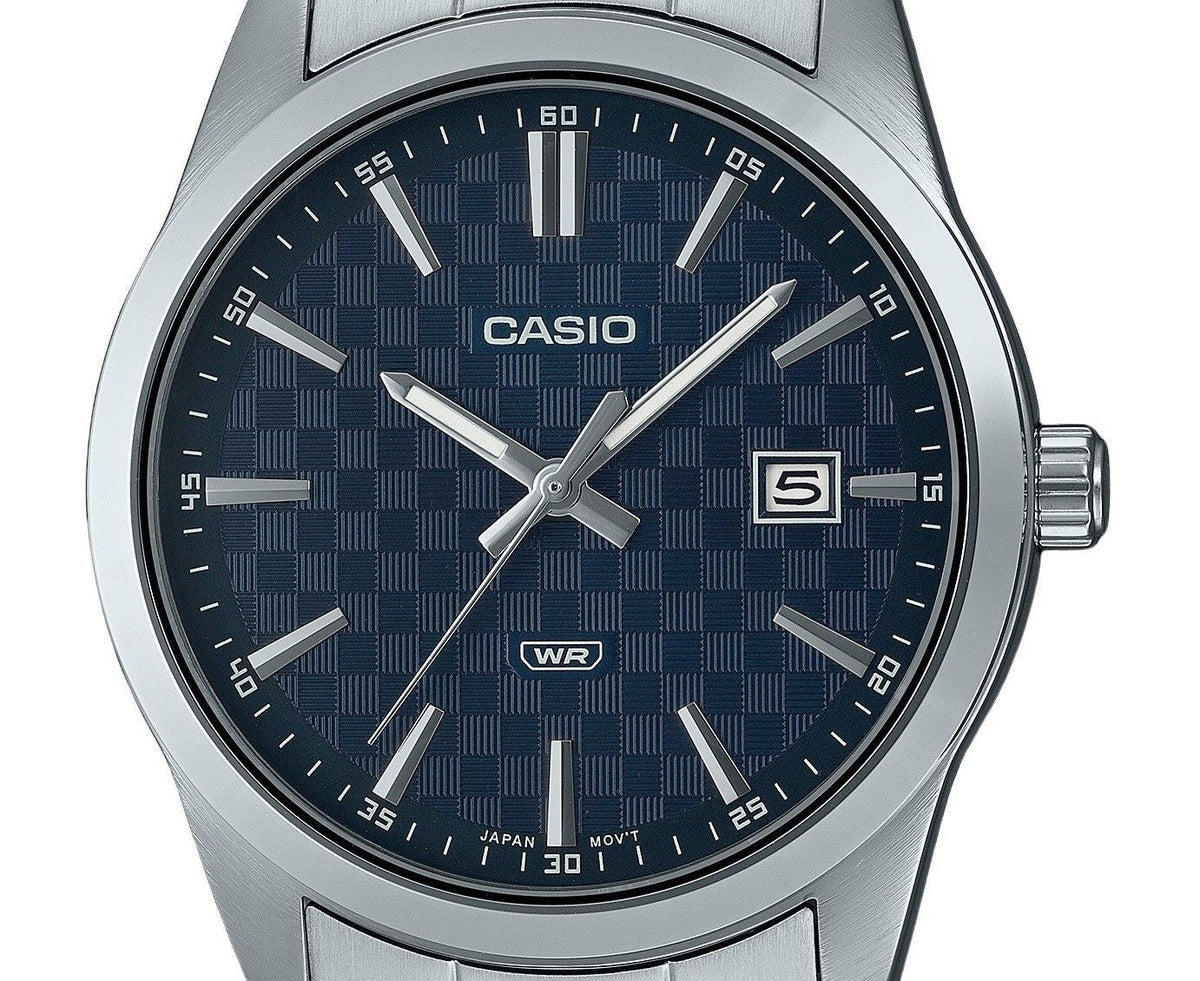Casio Enticer Analog Stainless Steel Blue Dial Quartz MTP-VD03D-2A Men's Watch
