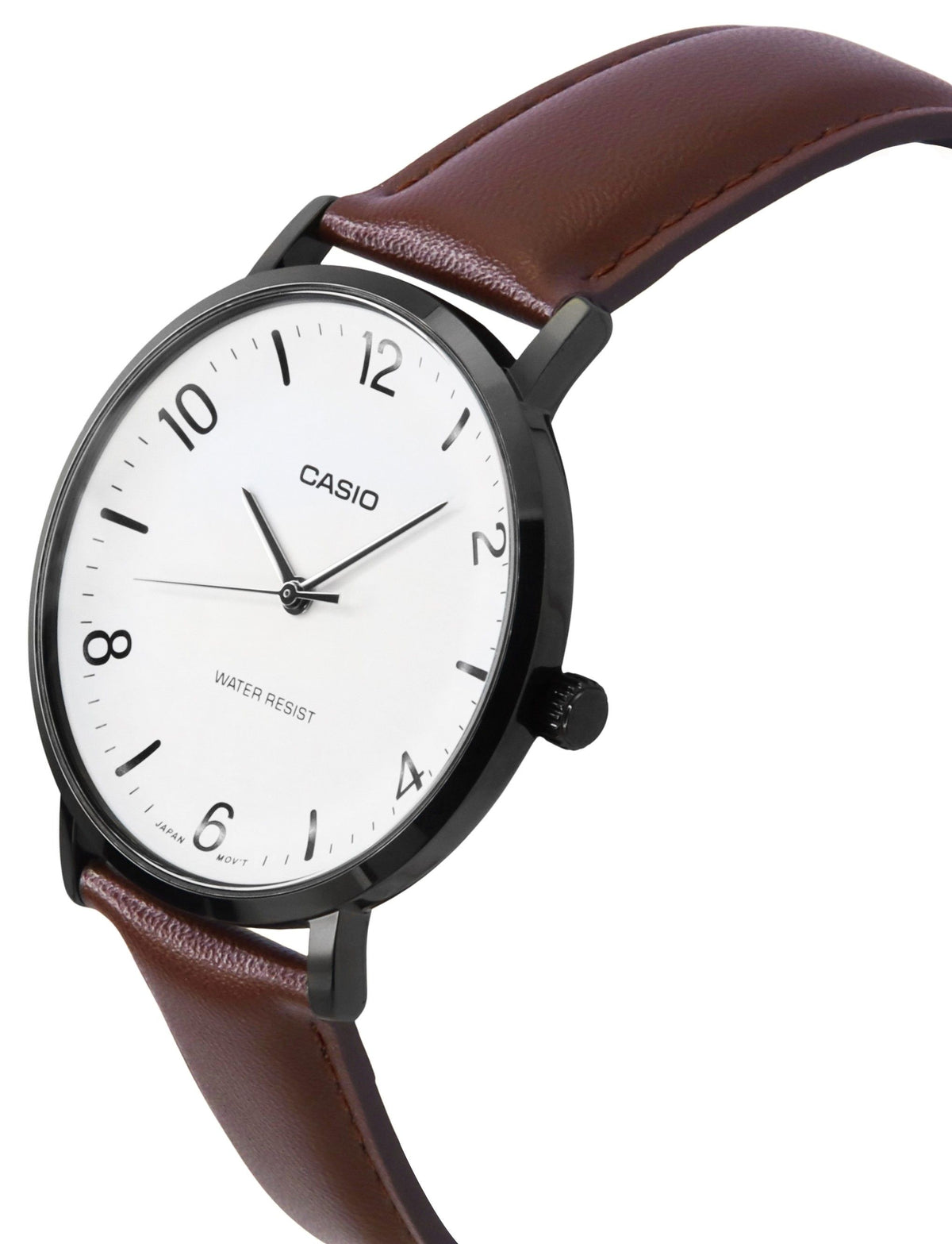 Casio Standard Analog Leather Strap White Dial Quartz MTP-VT03BL-7B Men's Watch