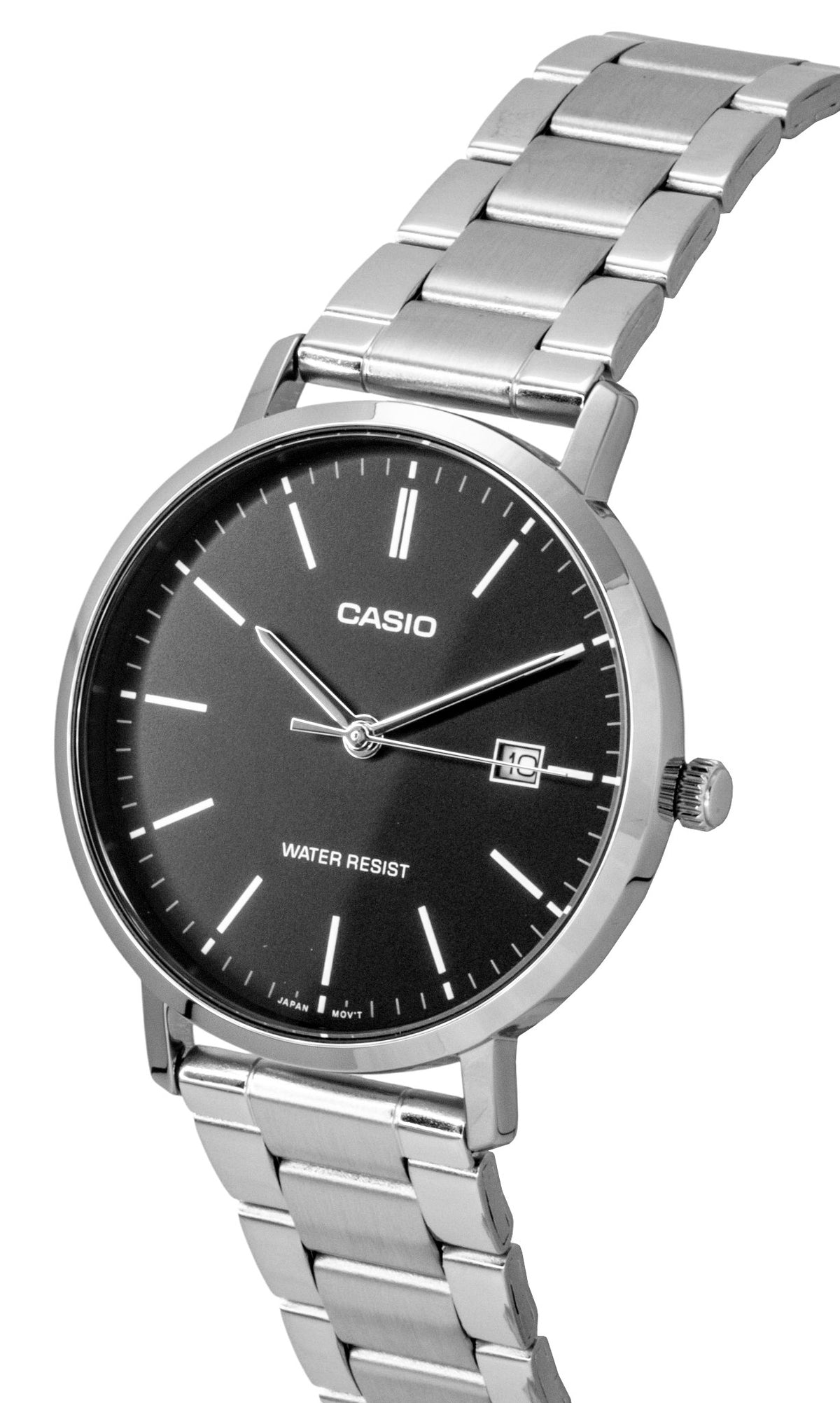 Casio Analog Stainless Steel Black Dial Quartz MTP-VT05D-1E Men's Watch
