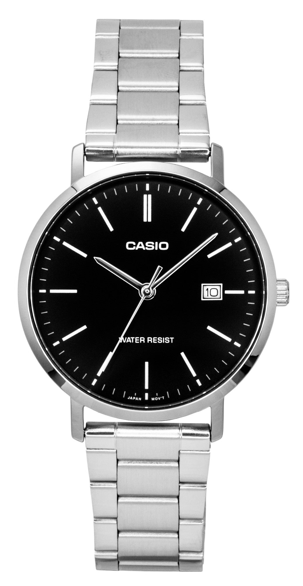 Casio Analog Stainless Steel Black Dial Quartz MTP-VT05D-1E Men's Watch
