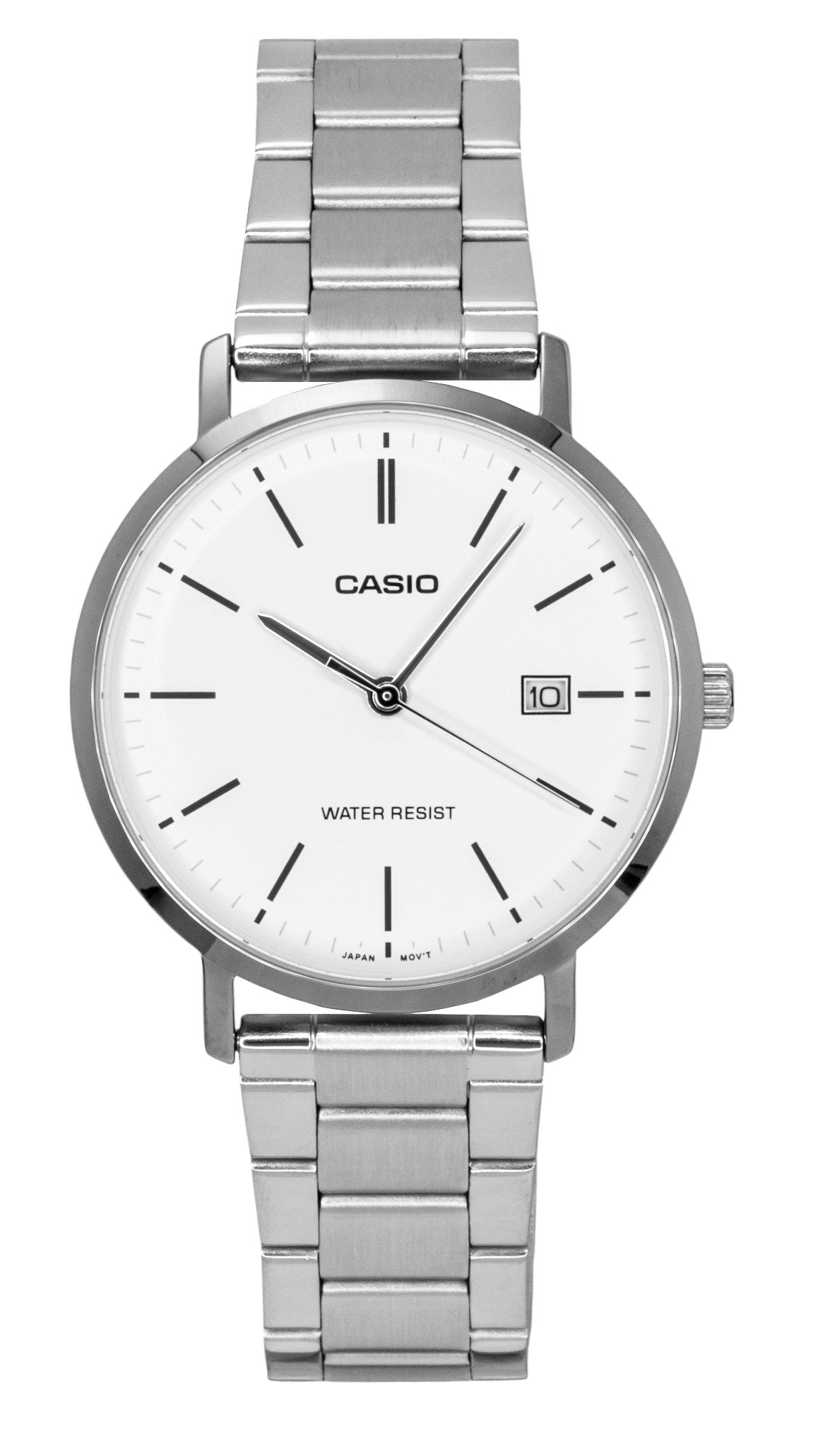 Casio Analog Stainless Steel White Dial Quartz MTP-VT05D-7E Men's Watch