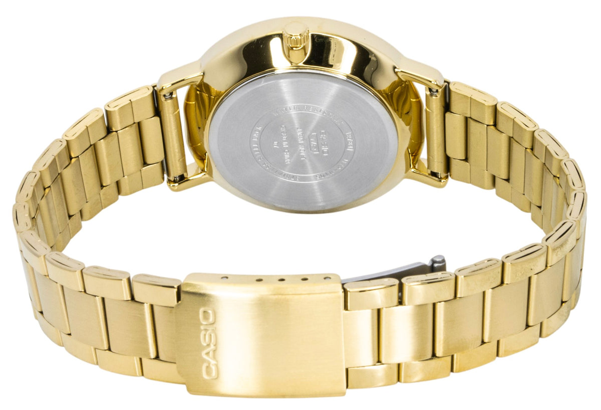 Casio Analog Gold Tone Stainless Steel Black Dial Quartz MTP-VT05G-1E Men's Watch
