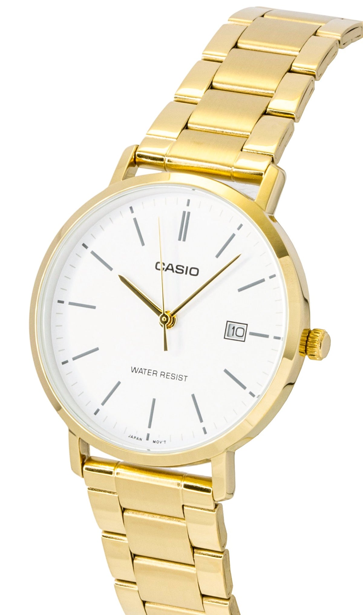 Casio Analog Gold Tone Stainless Steel White Dial Quartz MTP-VT05G-7E Men's Watch