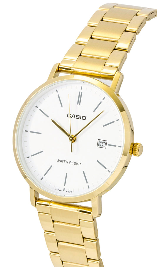 Casio Analog Gold Tone Stainless Steel White Dial Quartz MTP-VT05G-7E Men's Watch