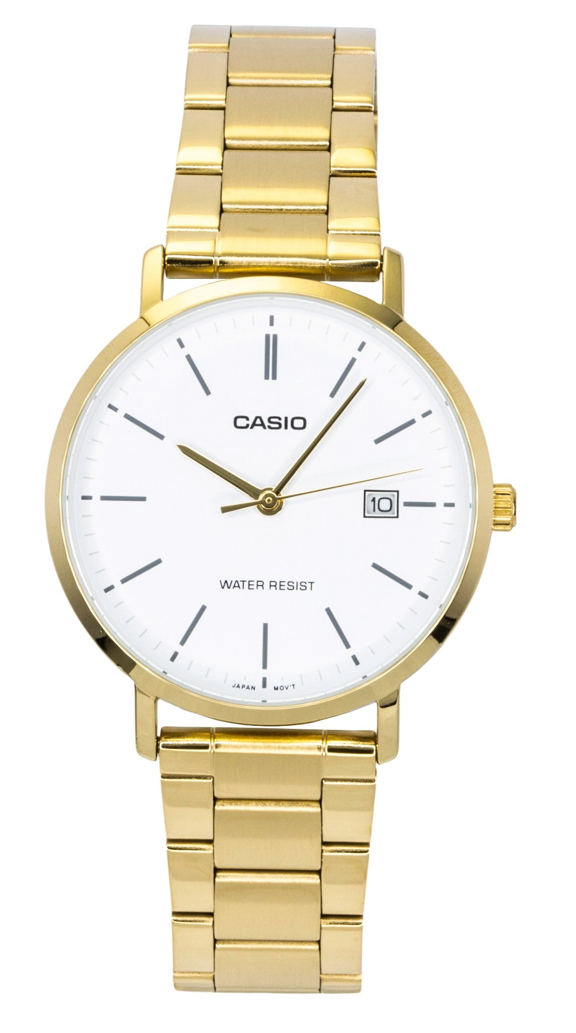 Casio Analog Gold Tone Stainless Steel White Dial Quartz MTP-VT05G-7E Men's Watch
