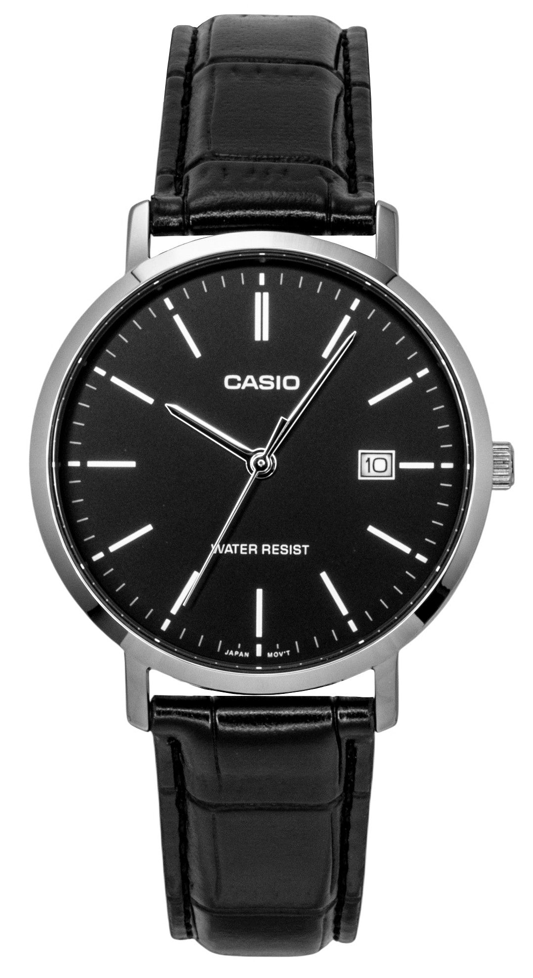 Casio Analog Leather Strap Black Dial Quartz MTP-VT05L-1E Men's Watch