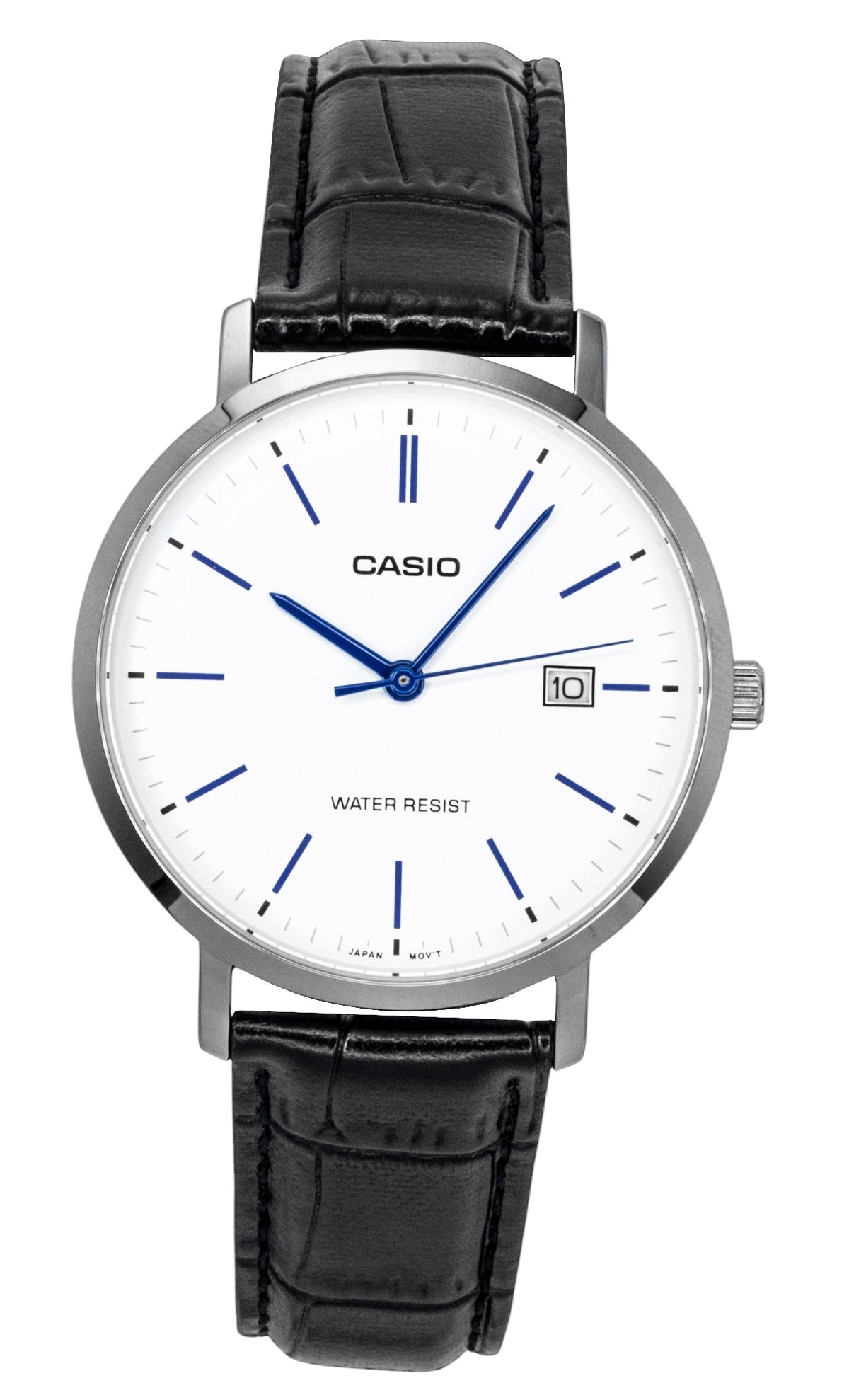 Casio Analog Leather Strap White Dial Quartz MTP-VT05L-7E Men's Watch
