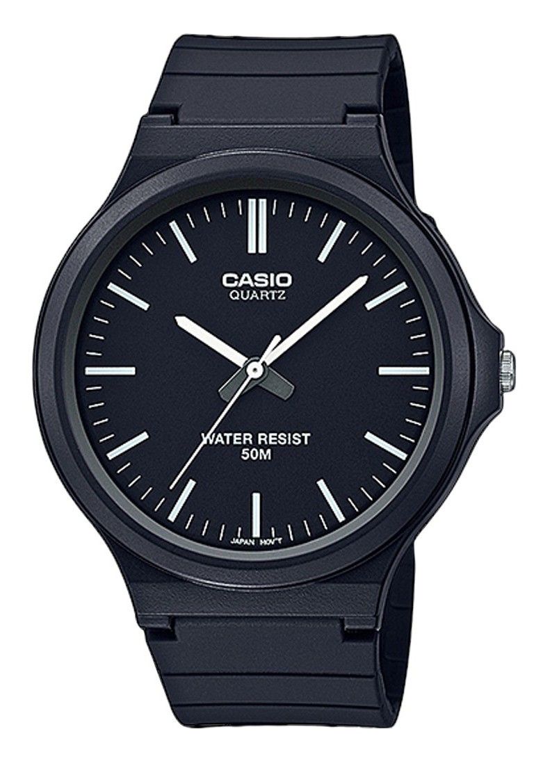 Casio Youth Analog Resin Strap Black Dial Quartz MW-240-1EV Men's Watch