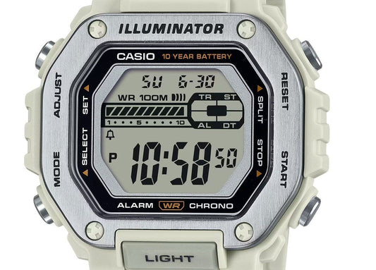 Casio Standard Digital White Resin Strap Quartz MWD-110H-8AV 100M Men's Watch