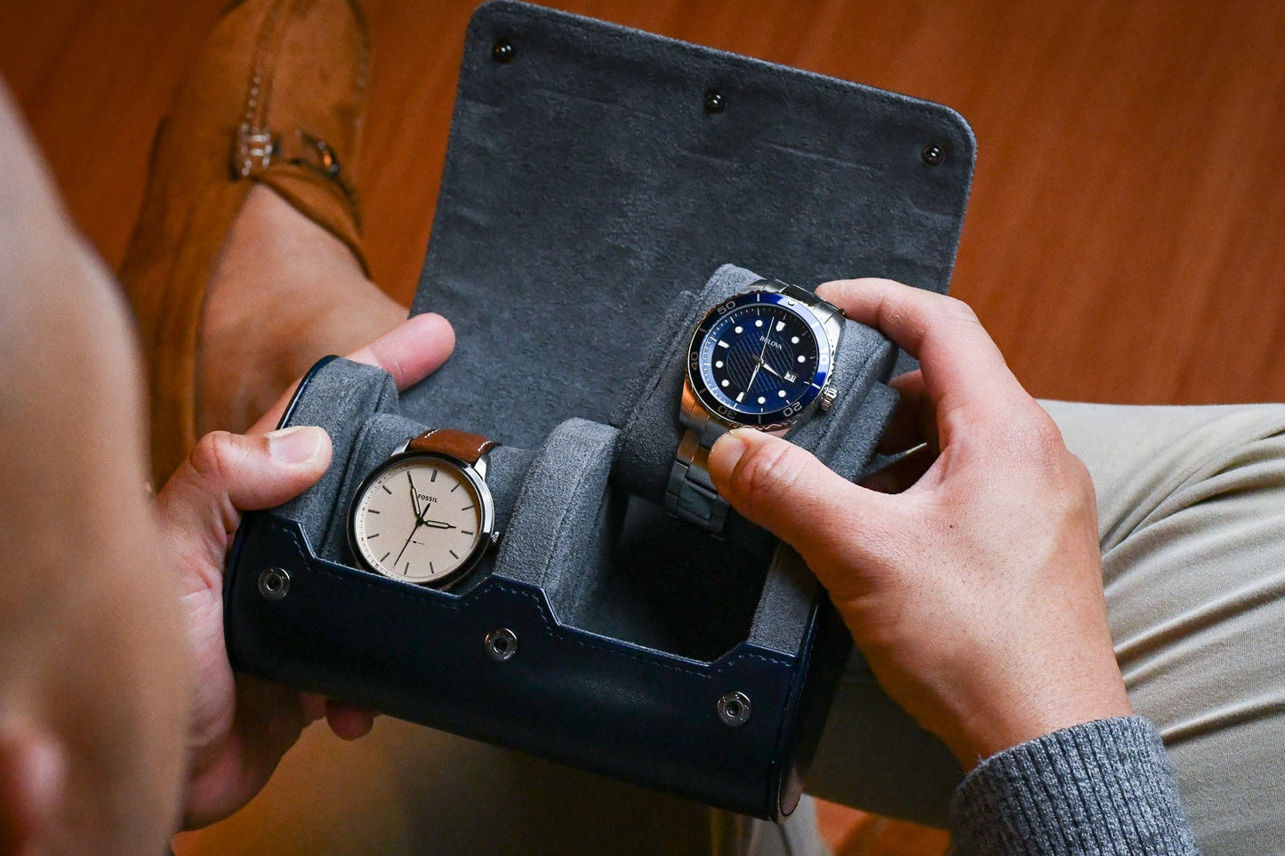 2 Watch Case - Midnight Blue