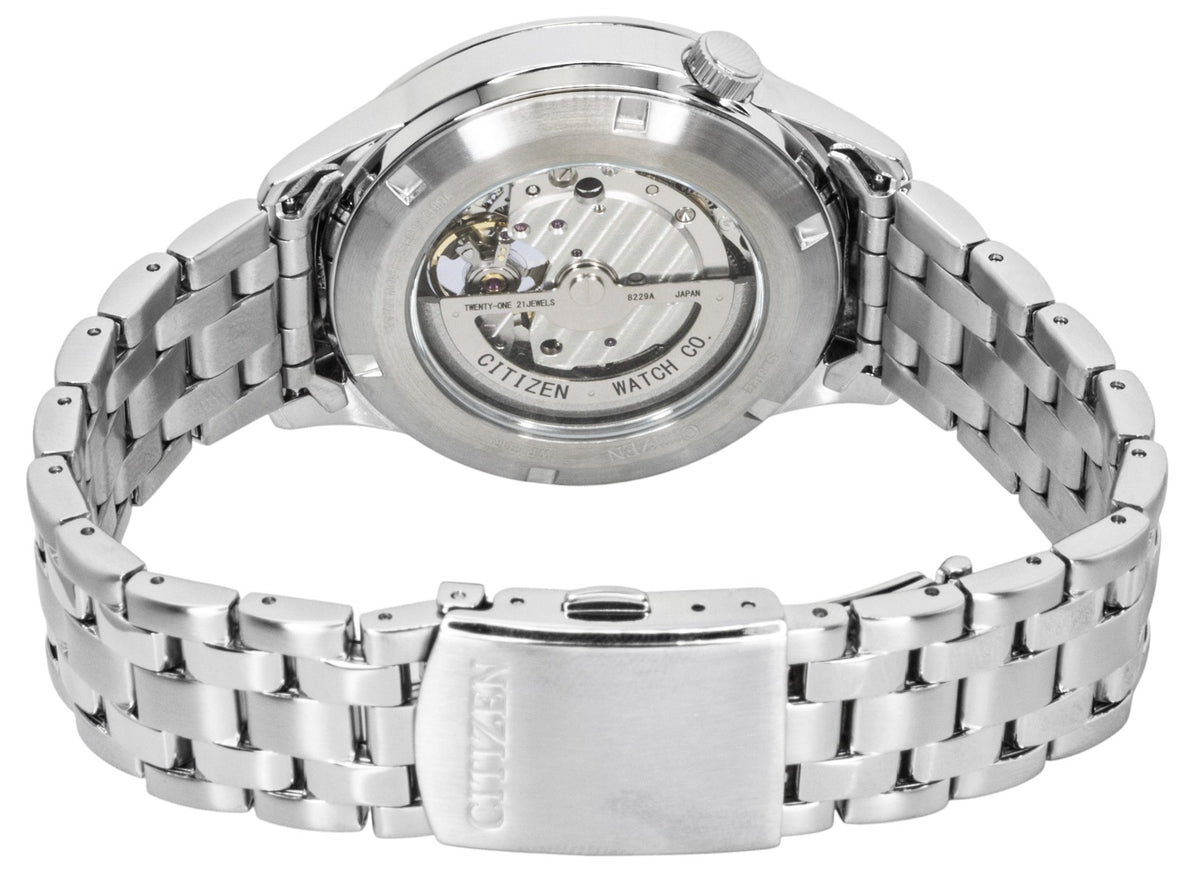 Citizen Stainless Steel Open Heart White Dial Automatic NH9131-73A Men's Watch