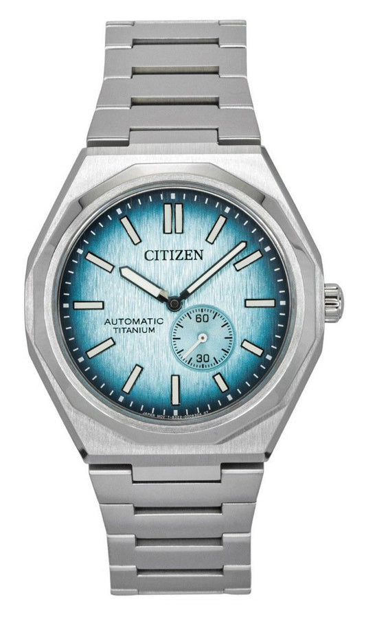 Citizen Zenshin 60 Super Titanium Light Blue Dial Automatic NK5020-58L 100M Men's Watch