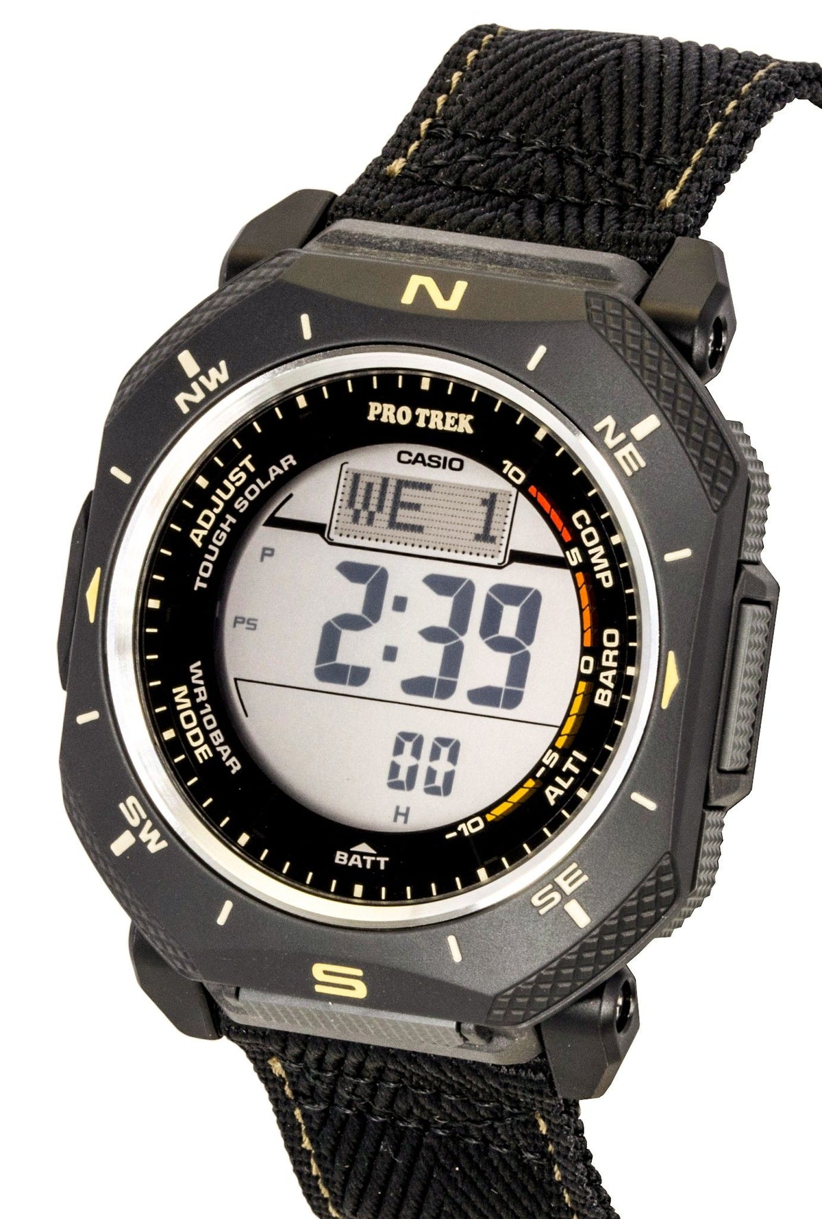 Casio Pro Trek Digital Fabric Strap Solar PRG-69B-1 100M Men's Watch