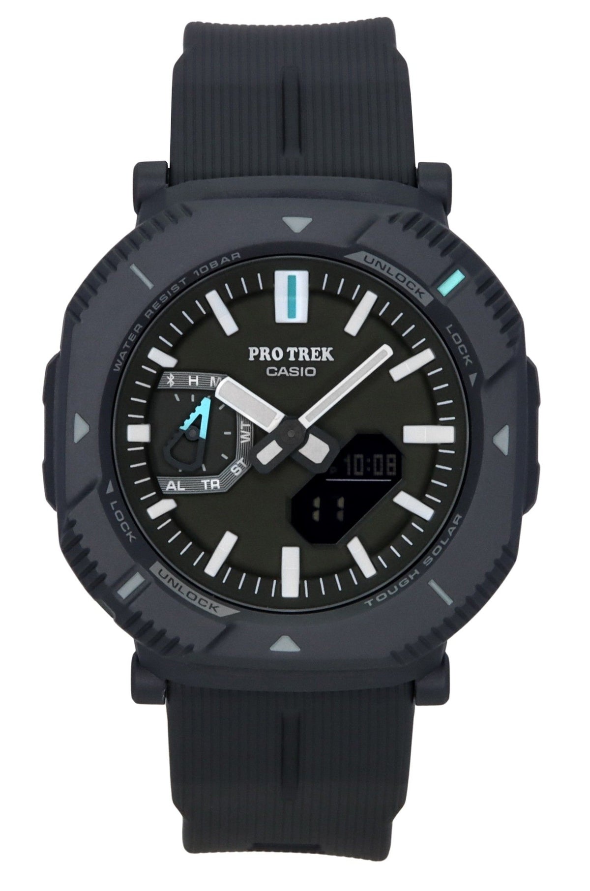 Casio Pro Trek Analog Digital Smartphone Link Resin Green Dial Tough Solar PRJ-B001-1 100M Men's Watch