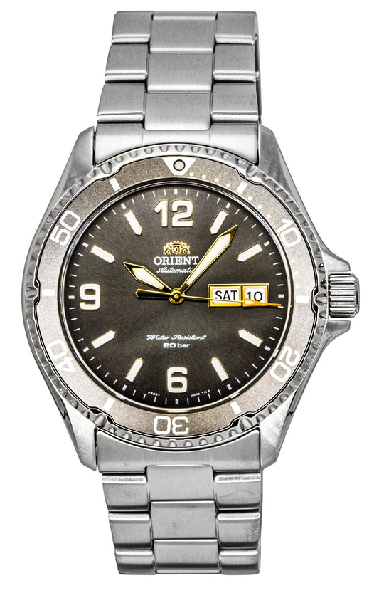 Orient Mako Stainless Steel Grey Dial Automatic Diver's RA-AA0819N09C 200M Men's Watch
