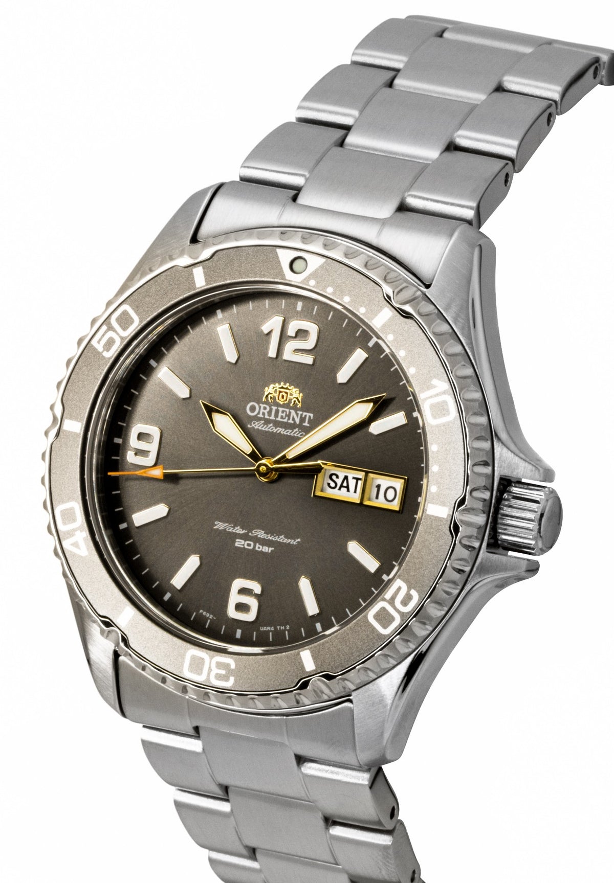 Orient Mako Stainless Steel Grey Dial Automatic Diver's RA-AA0819N09C 200M Men's Watch