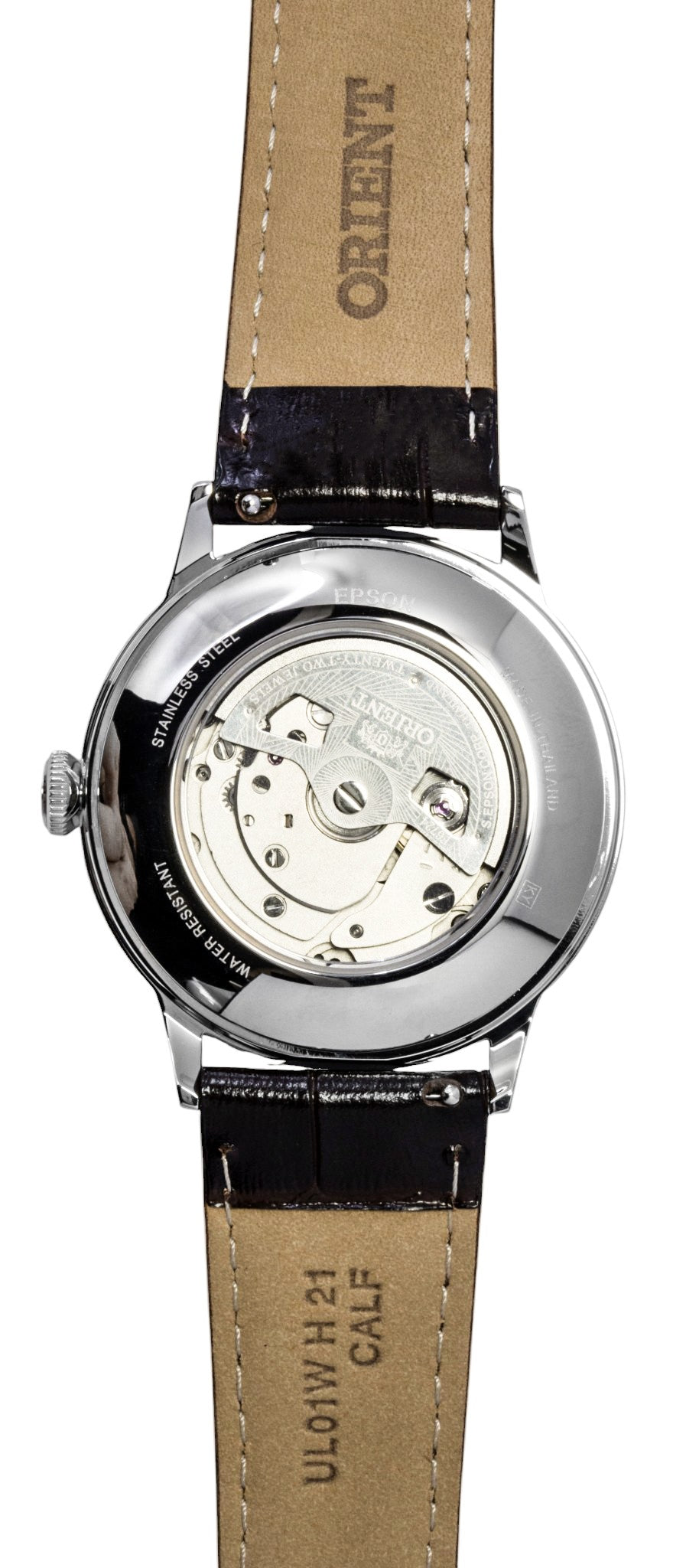 Orient Classic Bambino Leather Strap Ivory Dial Automatic RA-AC0033Y Men's Watch