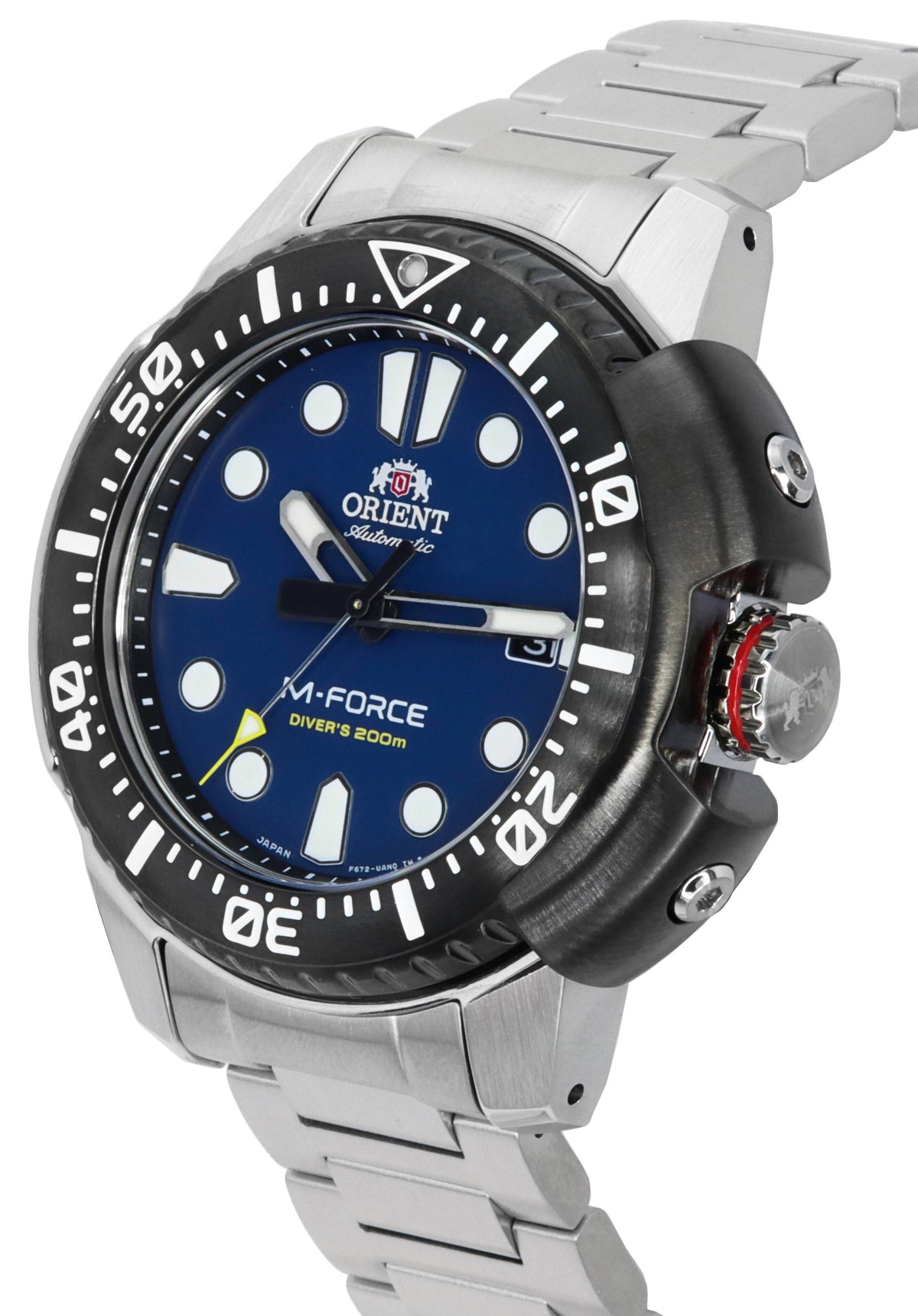 Orient M-Force AC0L Sports Stainless Steel Blue Dial Automatic Diver's RA-AC0L07L00B 200M Men's Watch