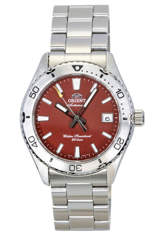 Orient Mako Stainless Steel Red Dial Automatic Diver's RA-AC0Q09R 200M Men's Watch