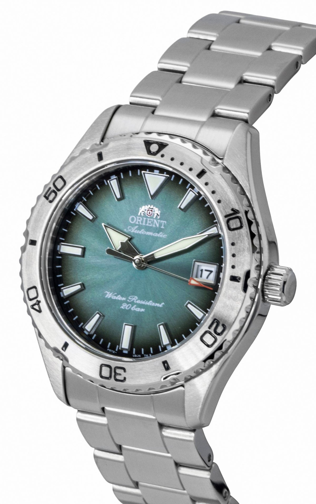 Orient Mako Sport Stainless Steel Green Dial Automatic Diver's RA-AC0Q13E 200M Men's Watch